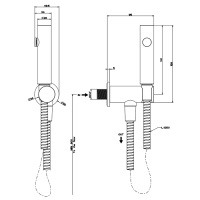 Gessi Cono комплект гигиенического душа, цвет: хром - Gidratop.ru изображение