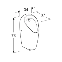 Писсуар Geberit Selva 116.083.00.1, со встроенным управлением, питание от батарей - Gidratop.ru изображение