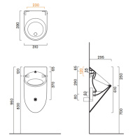 Catalano Comfort Писсуар 61*31, цвет белый глянцевый - Gidratop.ru изображение