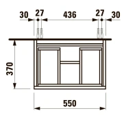 Тумба с раковиной Laufen Pro 55*37*39 см, цвет каппучино - Gidratop.ru изображение