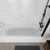 Ванна акриловая Vincea VBT-2B170-LG с ножками 1700*700*480, пристенная, цвет белый - Gidratop.ru изображение