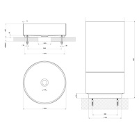 GESSI 316 раковина Oslash;400 мм., для установки на столешницу, без перелива, нержавеющая сталь, цвет Steel brushed - Gidratop.ru изображение