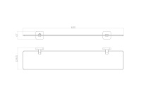 Стеклянная полка для ванной WONZON & WOGHAND STILL, Хром (WW-6627) - Gidratop.ru изображение