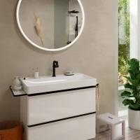 Смеситель для раковины Hansgrohe Tecturis S 73340670, с донным клапаном, цвет черный матовый - Gidratop.ru изображение