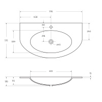 EDEN Стеклянная раковина 82399 Extra light, 92x52 - Gidratop.ru изображение