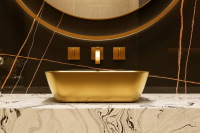 Раковина накладная ABBER Rechteck AC2200MMG золото матовое - Gidratop.ru изображение