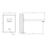 GESSI RETTANGOLO смеситель для раковины настенный, электронный, внешняя часть, цвет Black XL - Gidratop.ru изображение