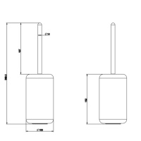Gessi Goccia ершик для унитаза напольный, цвет: хром/белый - Gidratop.ru изображение