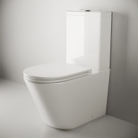 Напольный пристенный унитаз с бачком Trend Rimless - Gidratop.ru изображение