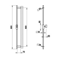 Gessi Anello штанга для душа, цвет: хром - Gidratop.ru изображение