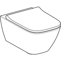 Подвесной безободковый унитаз Geberit Smyle 500.683.00.2 Square Rimfree, крышка микролифт - Gidratop.ru изображение