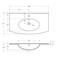 COMFORT Керамическая раковина 50149, 101x55 - Gidratop.ru изображение