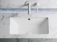Умывальник прямоугольный встраиваемый под столешницу Element 550x400x185мм, с крепежом и шаблоном для установки - Gidratop.ru изображение