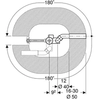 Слив-перелив Geberit 150.518.21.1 для ванны стандартный, полуавтомат хром - Gidratop.ru изображение