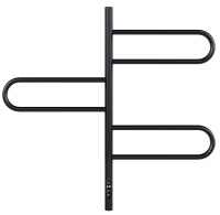 Полотенцесушитель электрический Vincea VTD-1R2CBE 44х80, черный, таймер - Gidratop.ru изображение