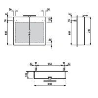 Зеркальный шкаф Laufen Base 80 см, 0280.2 (4.0280.2.110.260.1) - Gidratop.ru изображение
