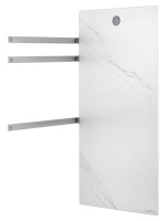 Полотенцесушитель электрический с каменной плитой Белый мрамор WONZON & WOGHAND STUTTGART, Брашированный никель (WW-A503-BR) - Gidratop.ru изображение