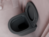 Подвесной унитаз Balearica Rimless (цвет Черный Матовый) - Gidratop.ru изображение