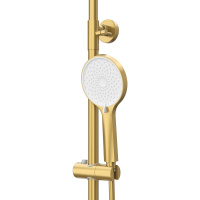 RELAX-CD-BORO Душевая стойка со смесителем, брашированное золото - Gidratop.ru изображение