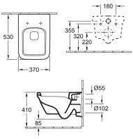 Подвесной унитаз Villeroy&Boch Architectura 5685 HR01 alpin, безободковый, крышка микролифт - Gidratop.ru изображение
