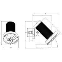 GESSI 316 DIAMANTATO верхний душ Oslash;135 мм., с настенным креплением, 3 режима, цвет Steel Brushed - Gidratop.ru изображение