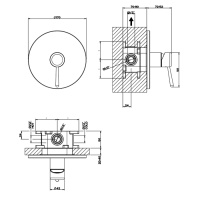 Gessi Goccia встраиваемый однорычажный смеситель(внешние части), цвет: белый - Gidratop.ru изображение