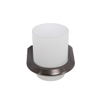 LINER-TUMS-GM Стакан подвесной, стекло, исполнение оружейная сталь - Gidratop.ru изображение