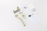 Смеситель ABBER Wasser Kreis 316 AF8112BG-M для раковины скрытого монтажа, золото брашированное - Gidratop.ru изображение