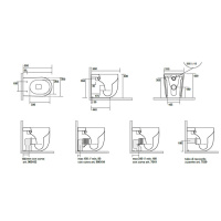 Унитаз безободковый пристенный 55х35 см, с креплениями WB5N, цвет: Verde muschio - Gidratop.ru изображение