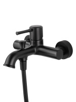 Смеситель для ванны с душем WONZON & WOGHAND TOR, Черный матовый (WW-88037073-MB) - Gidratop.ru изображение