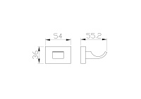 Крючок для ванной WONZON & WOGHAND FLAT, Хром (WW-9715) - Gidratop.ru изображение