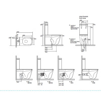 Унитаз моноблок 69х34.5см., c креплением WB5N, с сиденьем, микролифт, цвет: черный матовый/хром - Gidratop.ru изображение