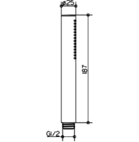 Душевая лейка Keuco Edition 11 56080 010100 стержневидная однорежимная - Gidratop.ru изображение