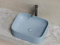Умывальник чаша накладная прямоугольная (цвет Серо-x - Gidratop.ru изображение