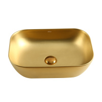 Раковина накладная ABBER Rechteck AC2200MMG золото матовое - Gidratop.ru изображение