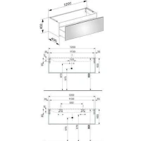 Тумба под раковину Keuco Plan 32981140000, 120 см, подвесная, цвет трюфель - Gidratop.ru изображение