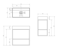 Консоль с раковиной ABBER Stein AS2630 напольная, белая матовая - Gidratop.ru изображение