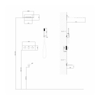 Душевая система ABBER Wasser Kreis AF8150NG скрытого монтажа с изливом, термостат, никель - Gidratop.ru изображение