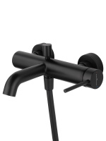 Смеситель для ванны с душем WONZON & WOGHAND STICK, Черный матовый (WW-88639017-MB) - Gidratop.ru изображение