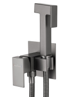 Смеситель с гигиеническим душем встраиваемый WONZON & WOGHAND, Темный графит (WW-88829903-BGM) - Gidratop.ru изображение