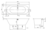 Ванна квариловая Villeroy&Boch Oberon 2.0 170 x 75 см UBQ170OBR2DV-01 - Gidratop.ru изображение