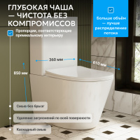 Унитаз ABBER Bequem AC1112 компакт белый, безободковый - Gidratop.ru изображение