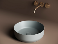 Умывальник чаша накладная круглая (цвет Антрацит Матовый) Element 390x390x120мм - Gidratop.ru изображение