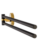 Полотенцедержатель поворотный WONZON & WOGHAND MAJESTIC, Черный/Золото (WW-9231) - Gidratop.ru изображение