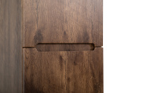 ETNA Шкаф подвесной с двумя распашными дверцами с доводчиками, с двумя полками, правосторонний, Rovere Moro, 400x300x1500, ETNA-1500-2A-SC-RW-P-R - Gidratop.ru изображение