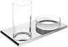 Двойной держатель со стаканом и чашей для мелочей Keuco Edition 400 11554019000 - Gidratop.ru изображение