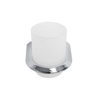 LINER-TUMS-01 Стакан подвесной, стекло, исполнение хром - Gidratop.ru изображение