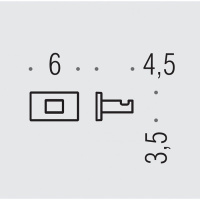 Colombo Look Крючок одинарный, цвет: PVD нержавеющая сталь - Gidratop.ru изображение
