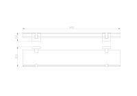 Стеклянная полка для ванной WONZON & WOGHAND POLO, Хром (WW-8927) - Gidratop.ru изображение