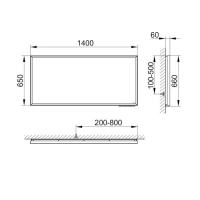 Зеркало Keuco Royal Lumos 14598135000, 140 см, с подсветкой, с подогревом, рама черная - Gidratop.ru изображение
